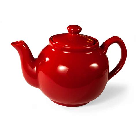 Red Stoneware Teapot 1l Port Style Enterprises Mint And Honey Ts