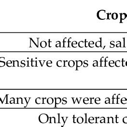 Soil Salinity Classifications Based On Ece Ds M And Effects On