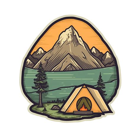 Camp Logo Camp Png Outdoor Camping Large Sticker Camping Sticker