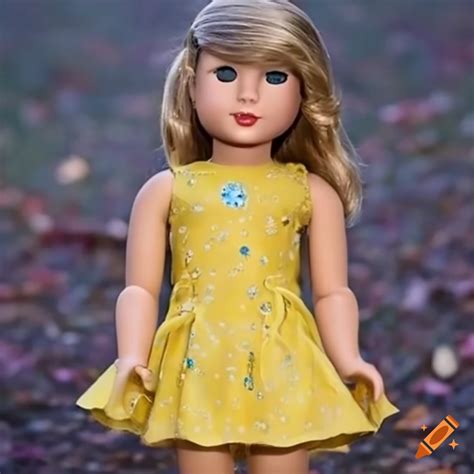 American Girl Doll Resembling Taylor Swift In Her Fearless Era Wearing