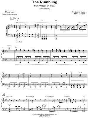 The Rumbling Sheet Music Arrangements Available Instantly