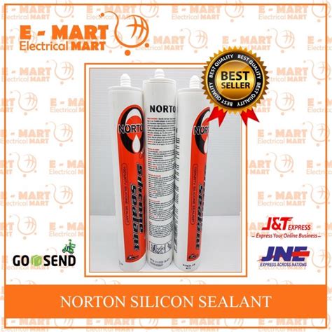 Norton Sealant Silicone Lem Kaca Tembak Clear White Black Ml