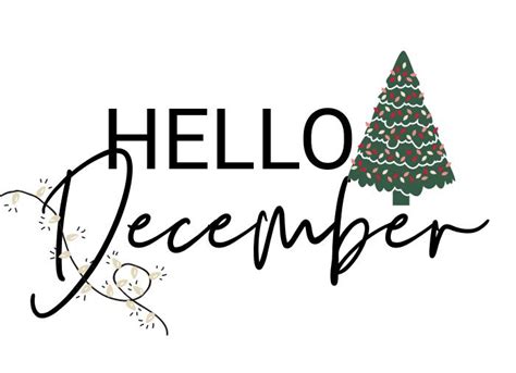 Hello December Free Art Printable