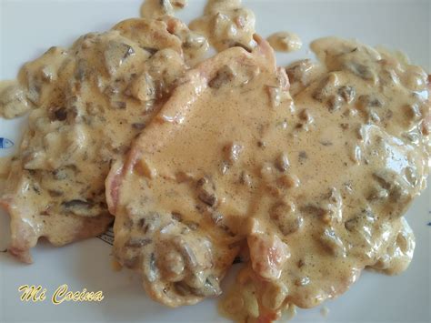 FILETES DE LOMO DE CERDO EN SALSA DE CHAMPIÑONES Recetas de Cocina