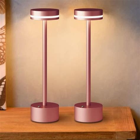 Lampe De Table Led Sans Fil Rechargeable Avec Capteur Tactile Coque En