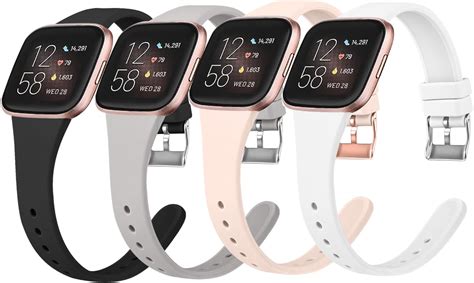 Amazon Tobfit Pack Slim Bands Compatible With Fitbit Versa