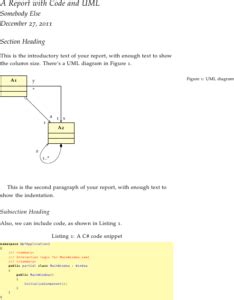 Latex Project Report Template Templates Example Templates Example