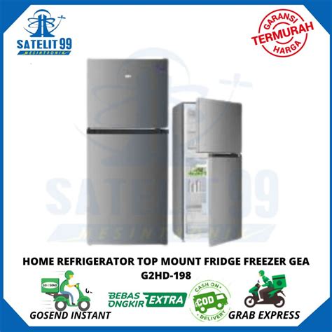 Jual Home Refrigerator Top Mount Fridge Freezer Kulkas Pintu Gea G Hd