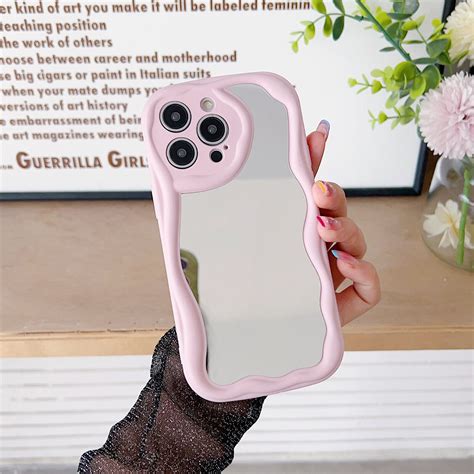 For Samsung Hot 3d Cream Makeup Mirror Fashion Women Girl Soft Phone