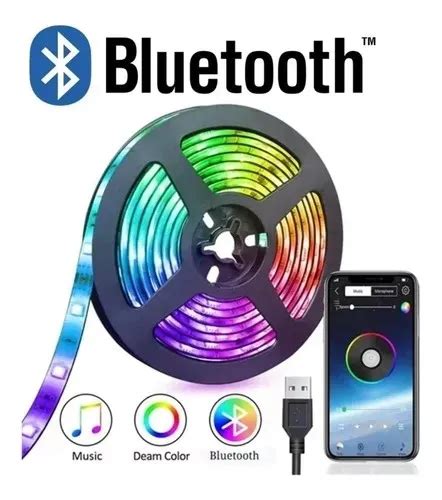 Cinta Tira Luces Led RGB Bluetooth 10 Metros Totales Luegopago