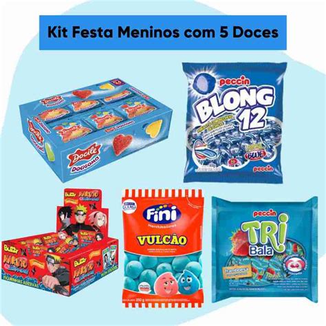 Kit Festa Menino 5 Doces Seleção Mercadoce Mercadoce Doces