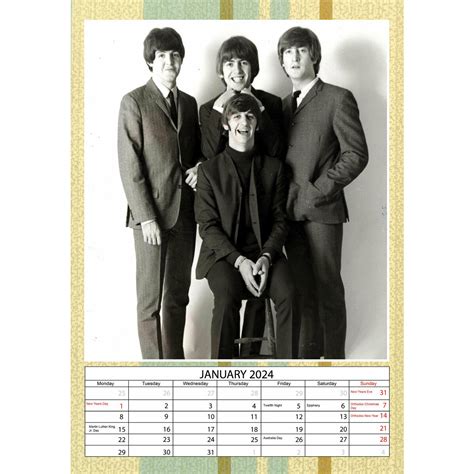 Calendrier Beatles Format A