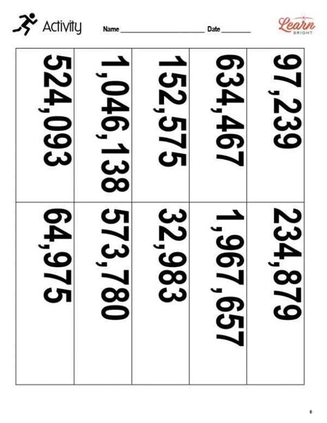 Comparing Larger Whole Numbers Free Pdf Download Learn Bright