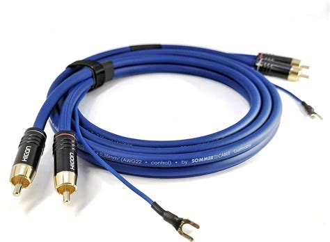 NF Câble Phono 2m Sommer Cable 2 x 0 35mm² câble Audio blindé avec