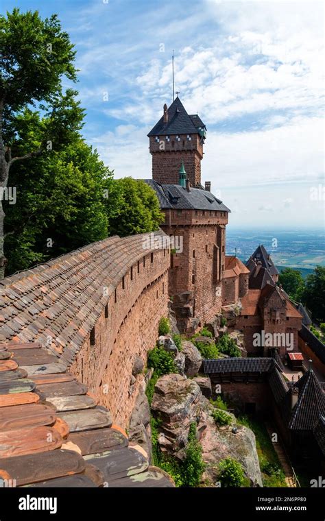 Exterior View And Detail Of The Magnificent Chateau Du Haut