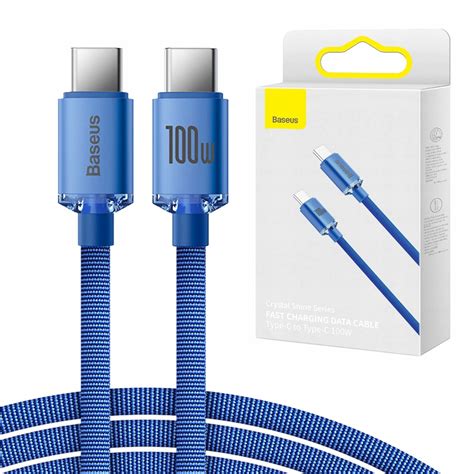 BASEUS SZYBKI KABEL USB C 100W MOCNY PRZEWÓD DO TELEFONU KOMPUTERA 2m