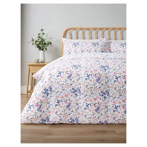 Tesco Wwf Floral Muslin Duvet Set King Tesco Groceries