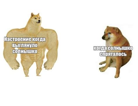 Комикс мем: "Настроение когда выглянуло солнышко когда солнышко ...