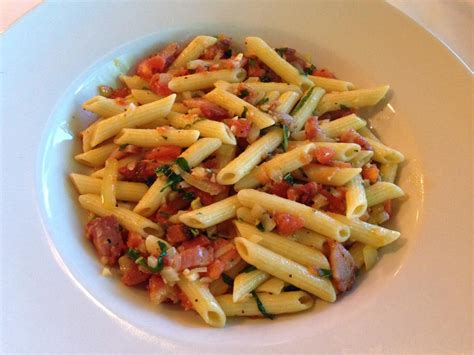 Penne Pasta With Pancetta Blue Plate Special 616