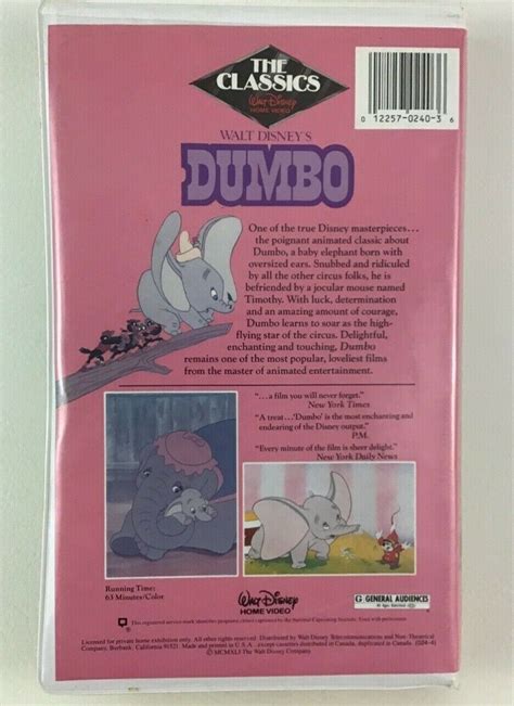 Dumbo Vhs Tape