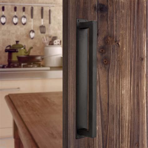 Buy De Barn Door Handle Rustic Pull Handle Heavy Duty Matte Black