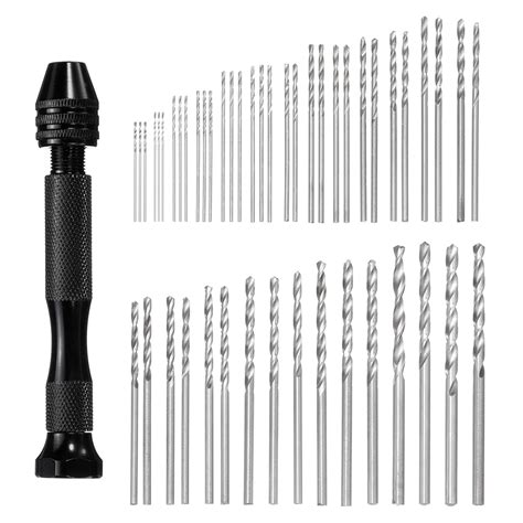 Uxcell Mm Mm Micro Mini Twist Drill Bit Pin Vise Hand Drill