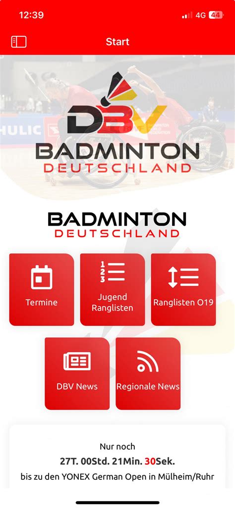 Der Deutsche Badminton Verband Hat Eine App Badminton Verband Sachsen