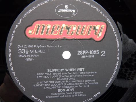 Bon Jovi ボン ジョヴィ Slippery When Wet ワイルド イン ザ ストリーツ Lp 12インチ Mercury