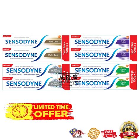 Sensodyne Toothpaste Gum Care Fresh Mint Whitening 2x100g