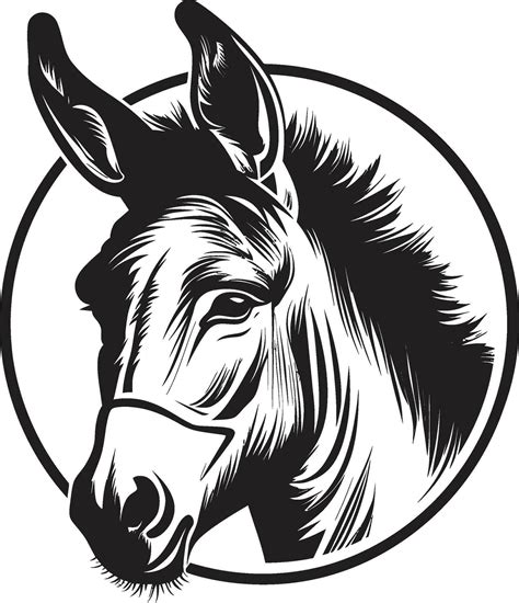 Assured Ass Logo Vector Icon Stubborn Strength Donkey Emblem Design