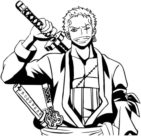 Coloriage Roronoa Zoro de One Piece Coloriages gratuits à imprimer