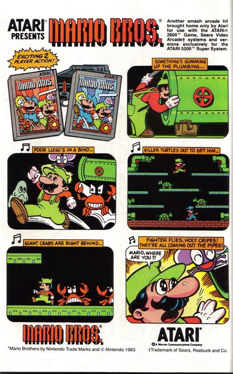 Vintage Mario Bros Atari Promotion The Classic Nintendo Flickr