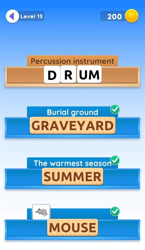 Word Jigsaw Level 13 Answers