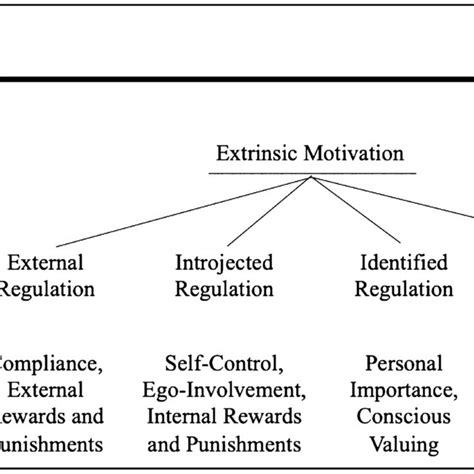 The Self Determination Continuum With Types Of Motivation Types Of Download Scientific