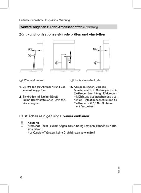 Z Nd Und Ionisationselektrode Pr Fen Und Einstellen Heizfl Chen