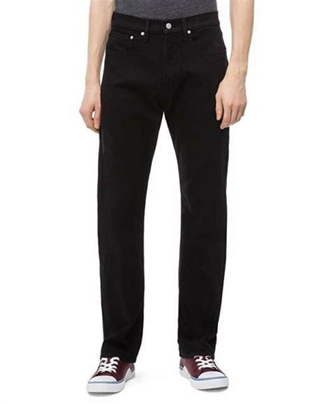 Calvin Klein Men S Relaxed Straight Jeans Forever Black X Ebay