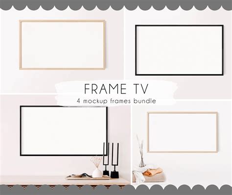 Frame Mockup Bundle Frame Tv Mockup Frame Digital Art Mockup Frame