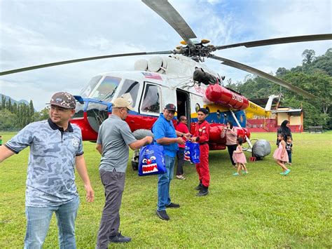 Unit Udara Jbpm Hantar Tan Bekalan Makanan Di Pos Orang Asli