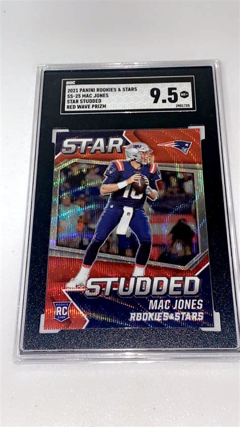 Panini Rookies Stars Mac Jones Star Studded Red Wave Prizm Sgc