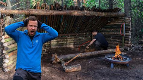 We Bouwen Een Mega Hut In Het Bos Van Govert Sweep Tomoutdoor Youtube