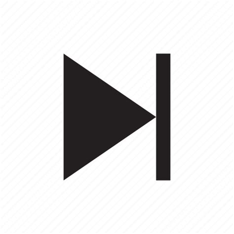 Arrow, last, last page, last record, last track, next icon