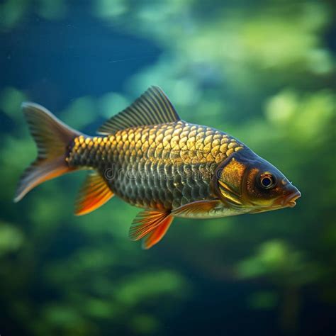 river fish crucian carp freshwater beauty  natural habitat stock