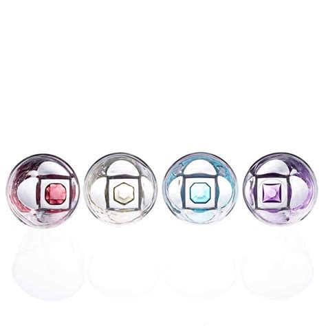 Стакан 320 мл, хрустальное стекло, 4 шт, RCR, Gems, цветные, 28263 в ...