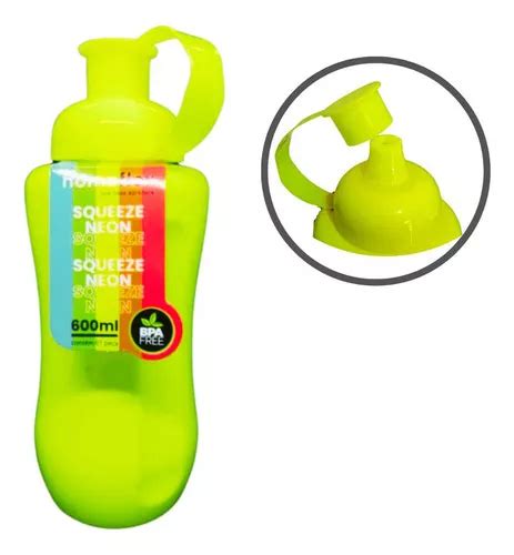 Botella Top House Garrafinha Squeeze Cores Neon Garrafa Pl Stica De