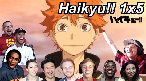 Haikyu 1x5 Reactions Great Anime Reactors 【ハイキュー】【海外の反応