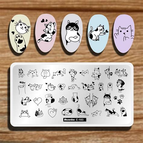 Lindos sellos de uñas de gato placas para perros garras de gato