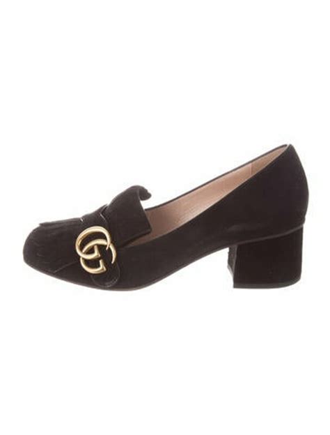 Gucci Marmont Double G Logo Pumps Black ShopStyle