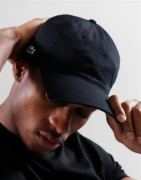 Lacoste Twill Cap Black Terraces Menswear