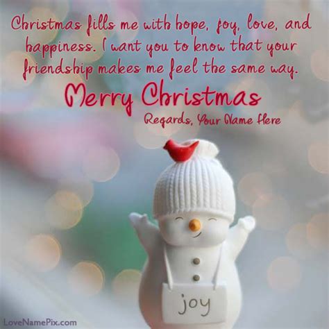 Merry Christmas Wishes For Friends With Name Editing