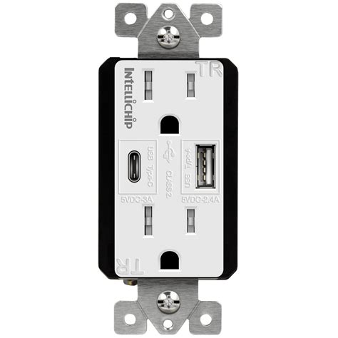 Topgreener Usb Outlet A Type C Wall Outlet Tamper Resistant